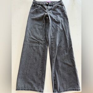 Edikted Pink Label with Teal Logo on Charcoal Denim (S)